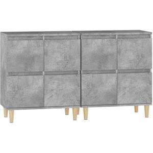 Sideboards 2 pcs Concrete Grey 60x35x70 cm Engineered Wood Vidaxl Sideboards 2 pcs Concrete Grey 60x35x70 cm Engineered Wood Vidaxl