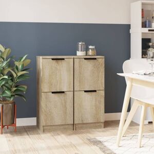 Sideboards 2 pcs Sonoma Oak 30x30x70 cm Engineered Wood Vidaxl Sideboards 2 pcs Sonoma Oak 30x30x70 cm Engineered Wood Vidaxl