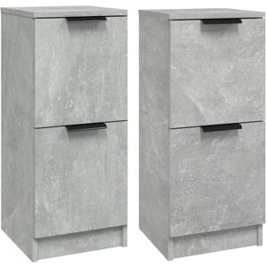 Sideboards 2 pcs Concrete Grey 30x30x70 cm Engineered Wood Vidaxl Sideboards 2 pcs Concrete Grey 30x30x70 cm Engineered Wood Vidaxl