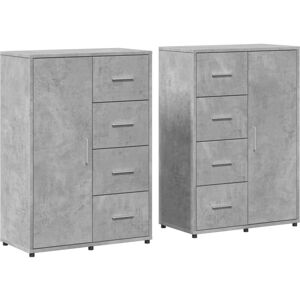 Vidaxl - Sideboards 2 pcs Concrete Grey 60x31x84 cm Engineered Wood Vidaxl - Sideboards 2 pcs Concrete Grey 60x31x84 cm Engineered Wood