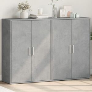 Sideboards 2 pcs Concrete Grey 60x31x84 cm Engineered Wood Vidaxl Sideboards 2 pcs Concrete Grey 60x31x84 cm Engineered Wood Vidaxl