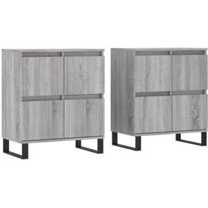 Sideboards 2 pcs Grey Sonoma Engineered Wood Vidaxl Sideboards 2 pcs Grey Sonoma Engineered Wood Vidaxl