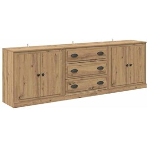 Sideboards 3 pcs Old Wood 210 x 35.5 x 67.5 cm Engineered Wood vidaXL Sideboards 3 pcs Old Wood 210 x 35.5 x 67.5 cm Engineered Wood vidaXL