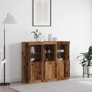 Vidaxl - Sideboard 3 pcs Old wood 123 x 37 x 100 cm Engineered wood Vidaxl - Sideboard 3 pcs Old wood 123 x 37 x 100 cm Engineered wood