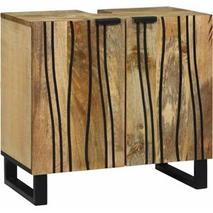 Sink Cabinet Brown, Black 62 x 33 x 58 cm Solid Mango wood Vidaxl Sink Cabinet Brown, Black 62 x 33 x 58 cm Solid Mango wood Vidaxl