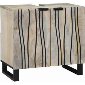 Sink cabinet with Shelf with Door Brown, Black 62 x 33 x 58 cm Vidaxl Sink cabinet with Shelf with Door Brown, Black 62 x 33 x 58 cm Vidaxl