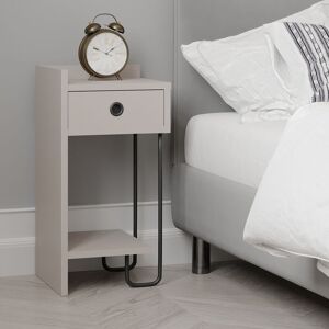 Sirius Modern Bedside Table Left Module Mocha Grey 32cm Width Bedroom Furniture - Mocha Grey - Decortie Sirius Modern Bedside Table Left Module Mocha Grey 32cm Width Bedroom Furniture - Mocha Grey - Decortie