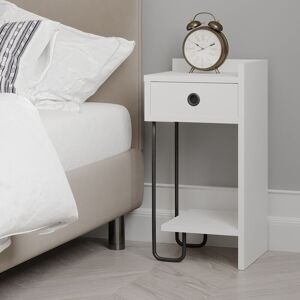 Decortie Sirius Modern Bedside Table Right Module White 32cm Width Bedroom Furniture Decortie Sirius Modern Bedside Table Right Module White 32cm Width Bedroom Furniture