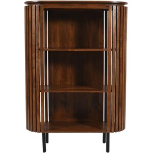 Slatted Medium High Bookcase - Mango Wood - L40 x W100 x H145 cm Slatted Medium High Bookcase - Mango Wood - L40 x W100 x H145 cm