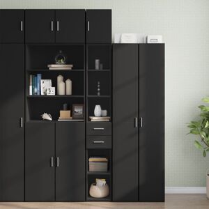 Slim Storage Cabinet Black 30x42.5x225 cm Engineered Wood Vidaxl Slim Storage Cabinet Black 30x42.5x225 cm Engineered Wood Vidaxl