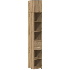 Slim Storage Cabinet with Drawer Artisan oak 30 x 42.5 x 225 cm Vidaxl Slim Storage Cabinet with Drawer Artisan oak 30 x 42.5 x 225 cm Vidaxl