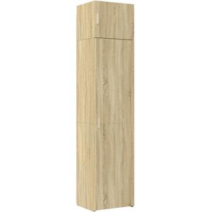 vidaXL Sonoma Oak Slim Storage Cabinet - Storage Cabinet vidaXL Sonoma Oak Slim Storage Cabinet - Storage Cabinet