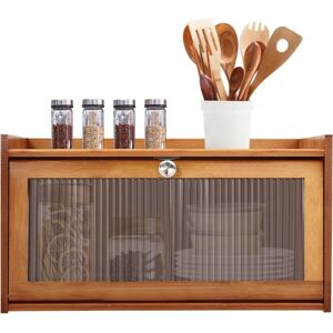 CNCEST Small Sideboard, 2 Layer Dark Brown Cabinet with Doors, Mini Kitchen Cabinet, Storage Cabinet for Bamboo, 50 x 25 x 27 cm, Trapezoidal, Can be used CNCEST Small Sideboard, 2 Layer Dark Brown Cabinet with Doors, Mini Kitchen Cabinet, Storage Cabinet for Bamboo, 50 x 25 x 27 cm, Trapezoidal, Can be used