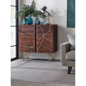 VERTY FURNITURE Small Sideboard Dallas Dark Mango VERTY FURNITURE Small Sideboard Dallas Dark Mango