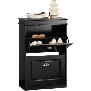 Sobuy - 2 Drawers Shoe Cabinet Shoe Rack Shoe Storage Cupboard Organizer Unit,FSR78-SCH Sobuy - 2 Drawers Shoe Cabinet Shoe Rack Shoe Storage Cupboard Organizer Unit,FSR78-SCH