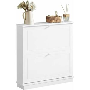 2 Drawers Shoe Cabinet Storage Cupboard,FSR99-W - Sobuy 2 Drawers Shoe Cabinet Storage Cupboard,FSR99-W - Sobuy