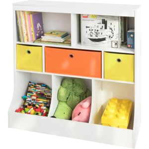 Sobuy - Children's Storage Bookcase and Shelving Units Toy Organizer with Fabric Drawers,KMB26-W Sobuy - Children's Storage Bookcase and Shelving Units Toy Organizer with Fabric Drawers,KMB26-W