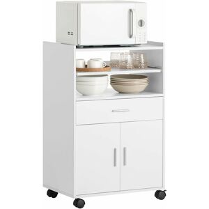 Kitchen Wheeled Microwave Shelf,Storage Cupboard Cabinet Unit, FSB09-W - Sobuy Kitchen Wheeled Microwave Shelf,Storage Cupboard Cabinet Unit, FSB09-W - Sobuy