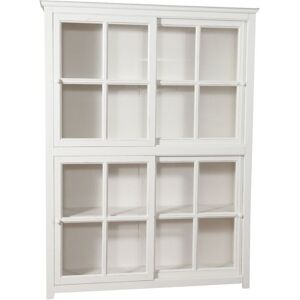 BISCOTTINI Solid lime wood, antiqued white finish W154xDP37xH212 cm sized display bookcase. Made in Italy BISCOTTINI Solid lime wood, antiqued white finish W154xDP37xH212 cm sized display bookcase. Made in Italy