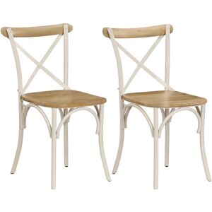 Cross Chairs 2 pcs White Solid Mango Wood Vidaxl Cross Chairs 2 pcs White Solid Mango Wood Vidaxl