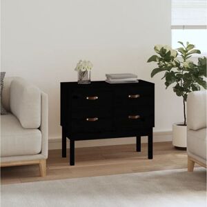 Console Cabinet Black 90x40x78 cm Solid Wood Pine vidaXL Console Cabinet Black 90x40x78 cm Solid Wood Pine vidaXL