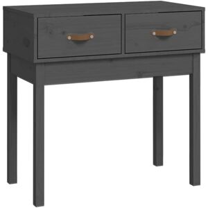 Console Table Grey 76.5x40x75 cm Solid Wood Pine Vidaxl Console Table Grey 76.5x40x75 cm Solid Wood Pine Vidaxl