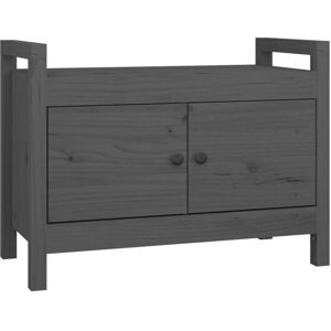 Hall Bench Grey 80x40x60 cm Solid Wood Pine Vidaxl Hall Bench Grey 80x40x60 cm Solid Wood Pine Vidaxl