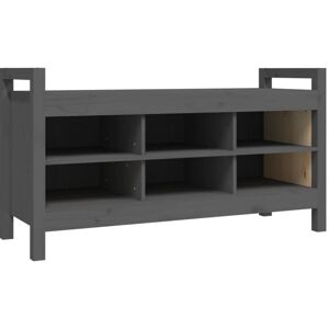 Hall Bench Grey 110x40x60 cm Solid Wood Pine Vidaxl Hall Bench Grey 110x40x60 cm Solid Wood Pine Vidaxl