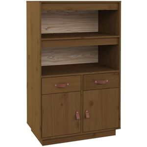 Highboard Honey Brown 67x40x108.5 cm Solid Wood Pine Vidaxl Highboard Honey Brown 67x40x108.5 cm Solid Wood Pine Vidaxl