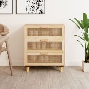 Vidaxl - Sideboard Brown 60x30x70 cm Solid Wood Pine and Natural Rattan Vidaxl - Sideboard Brown 60x30x70 cm Solid Wood Pine and Natural Rattan