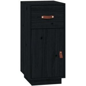 Sideboard Black 34x40x75 cm Solid Wood Pine Vidaxl Sideboard Black 34x40x75 cm Solid Wood Pine Vidaxl