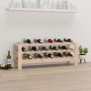 vidaXL Wine Rack 109.5x30x42 cm Solid Pine Wood - Wine Storage vidaXL Wine Rack 109.5x30x42 cm Solid Pine Wood - Wine Storage