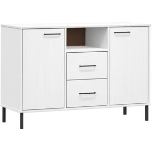 Sideboard with Metal Legs White 113x40x77 cm Solid Wood oslo Vidaxl Sideboard with Metal Legs White 113x40x77 cm Solid Wood oslo Vidaxl