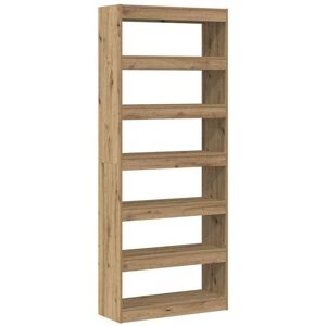 Bookcase Artisan oak 80 x 30 x 198 cm Engineered wood Vidaxl Bookcase Artisan oak 80 x 30 x 198 cm Engineered wood Vidaxl