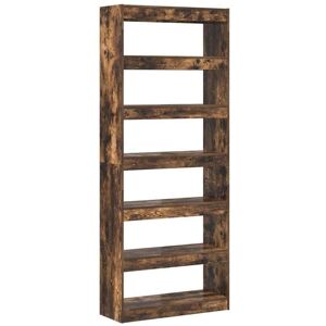 Vidaxl - Bookcase with Shelf Smoked oak 80 x 30 x 198 cm Engineered wood Vidaxl - Bookcase with Shelf Smoked oak 80 x 30 x 198 cm Engineered wood