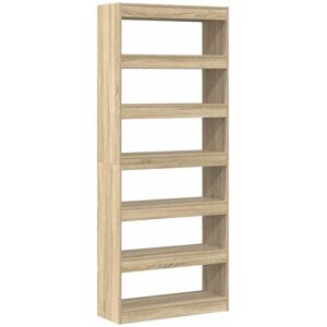 Vidaxl - Bookcase with Shelf Sonoma oak 80 x 30 x 198 cm Engineered wood Vidaxl - Bookcase with Shelf Sonoma oak 80 x 30 x 198 cm Engineered wood