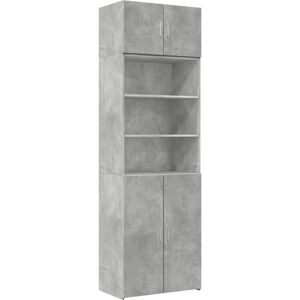 Storage Cabinet Concrete Grey 70x42.5x225 cm Engineered Wood vidaXL Storage Cabinet Concrete Grey 70x42.5x225 cm Engineered Wood vidaXL