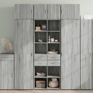 Storage Cabinet Grey Sonoma 70x42.5x225 cm Engineered Wood Vidaxl Storage Cabinet Grey Sonoma 70x42.5x225 cm Engineered Wood Vidaxl