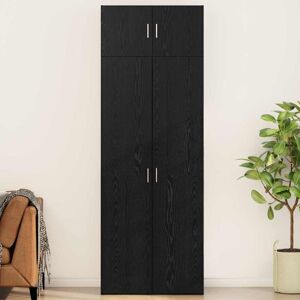 Storage Cabinet Black oak 80 x 41 x 225 cm Engineered wood Vidaxl Storage Cabinet Black oak 80 x 41 x 225 cm Engineered wood Vidaxl