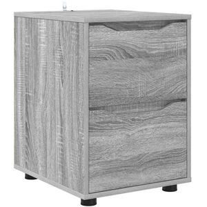 Storage Cabinet Grey Sonoma 40 x 48 x 57 cm Engineered Wood vidaXL Storage Cabinet Grey Sonoma 40 x 48 x 57 cm Engineered Wood vidaXL