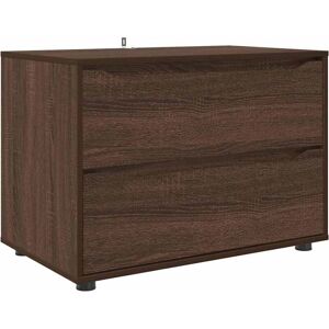 Storage Cabinet Brown Oak 80 x 48 x 57 cm Engineered Wood vidaXL Storage Cabinet Brown Oak 80 x 48 x 57 cm Engineered Wood vidaXL