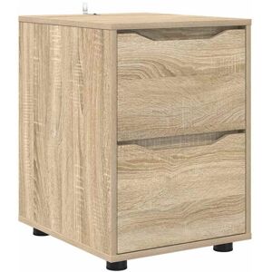 Storage Cabinet Sonoma Oak 40 x 48 x 57 cm Engineered Wood vidaXL Storage Cabinet Sonoma Oak 40 x 48 x 57 cm Engineered Wood vidaXL