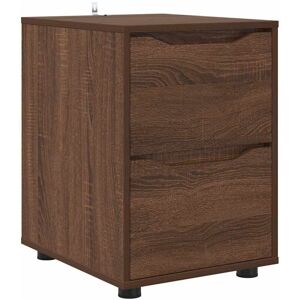 Storage Cabinet Brown Oak 40 x 48 x 57 cm Engineered Wood vidaXL Storage Cabinet Brown Oak 40 x 48 x 57 cm Engineered Wood vidaXL