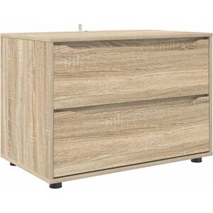 Storage Cabinet Sonoma Oak 80 x 48 x 57 cm Engineered Wood vidaXL Storage Cabinet Sonoma Oak 80 x 48 x 57 cm Engineered Wood vidaXL