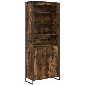 Tall Cabinets 2 pcs Smoke Oak 79 x 36 x 300 cm Engineered Wood vidaXL Tall Cabinets 2 pcs Smoke Oak 79 x 36 x 300 cm Engineered Wood vidaXL
