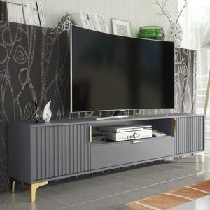 Creative Furniture - Tide Crest Gold tv Unit - Dark Grey - 200cm Creative Furniture - Tide Crest Gold tv Unit - Dark Grey - 200cm