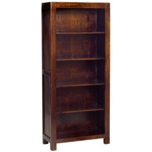 Toko Dark Mango Large Open Bookcase - Solid Mango Wood - L34 x W75 x H175 cm Toko Dark Mango Large Open Bookcase - Solid Mango Wood - L34 x W75 x H175 cm