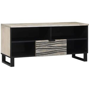 Vidaxl - Media Storage Cabinets & Racks with Drawer White and Black Vidaxl - Media Storage Cabinets & Racks with Drawer White and Black