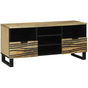 Vidaxl - tv Cabinet with Drawer Brown 100 x 33 x 46 cm Solid mango wood Vidaxl - tv Cabinet with Drawer Brown 100 x 33 x 46 cm Solid mango wood
