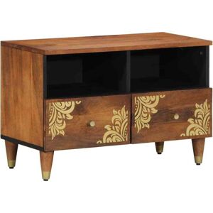 Vidaxl - tv Cabinet with Shelf with Storage Brown Solid Mango wood Vidaxl - tv Cabinet with Shelf with Storage Brown Solid Mango wood